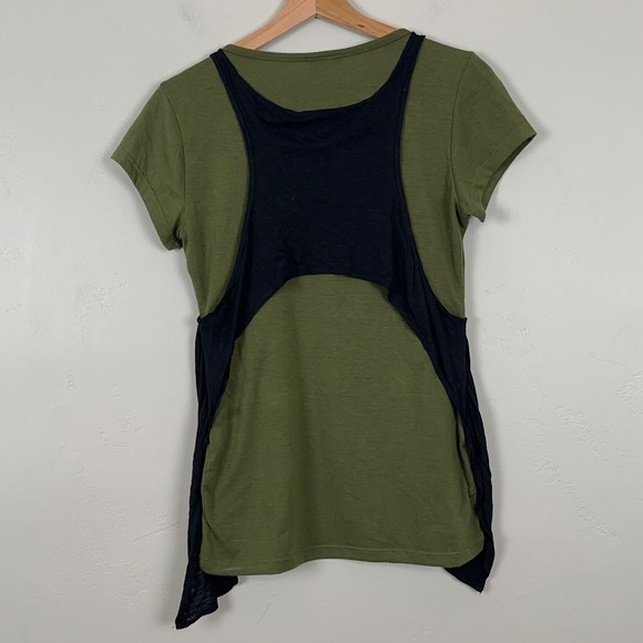 Y2K Womens Y2K Cyber Grunge Indie Sleaze Top Sz L Studded Wings Cross Rhinestone - Picture 4 of 7